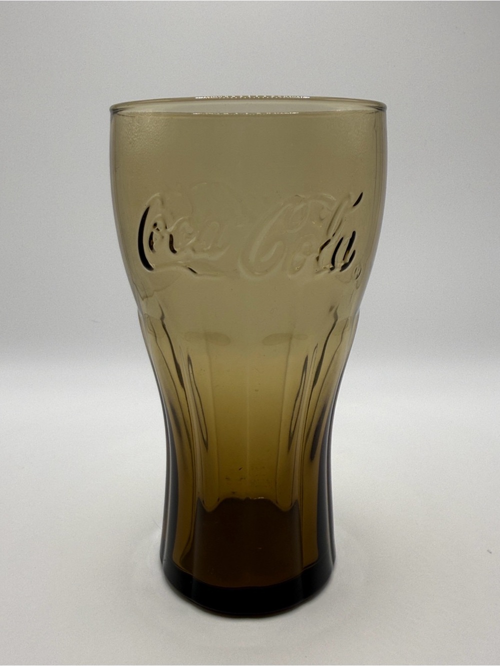 Vintage Coca-Cola Amber-Tinted Logo Glass